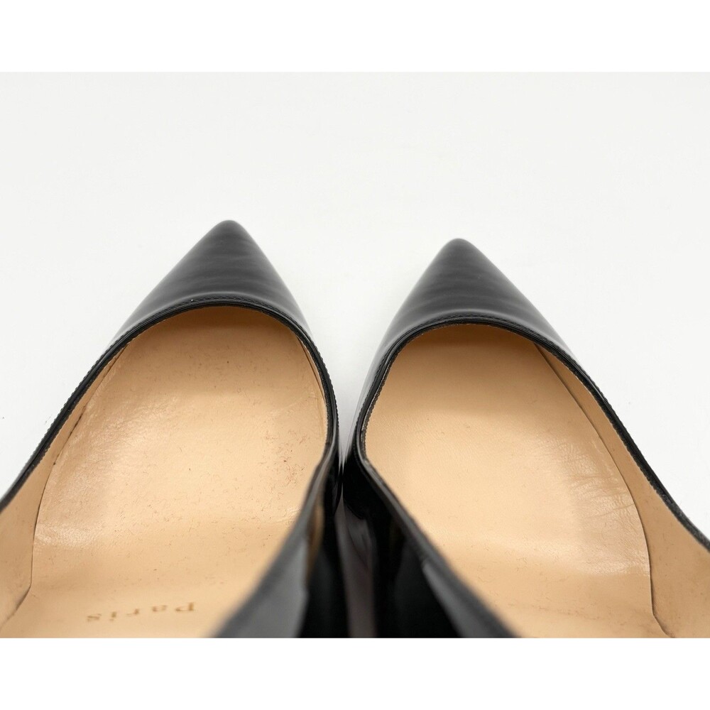 Christian Louboutin Kate 85mm Black Patent Leather Stiletto Heels Sz EU 37 - Picture 8 of 12